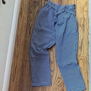 New Sienna Sky Houndstooth Pull-On Paper Bag Waist Pants Size M